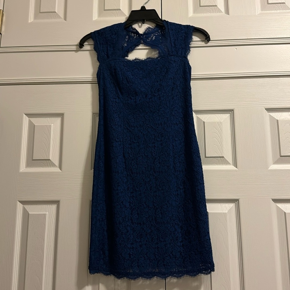 Blue lace dress